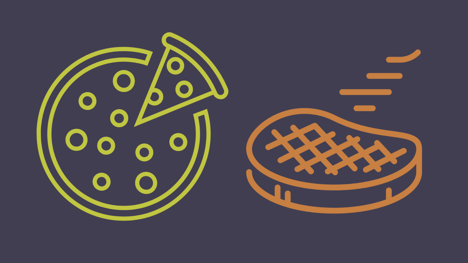 Pizza and sushi logo